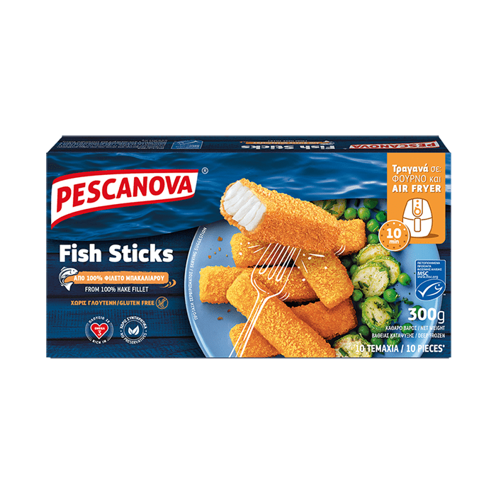 Fish Sticks από φιλέτο μπακαλιάρου χωρίς γλουτένη