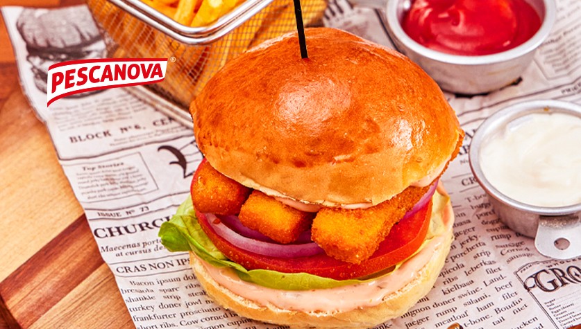 Classic Fish Sticks burger με σως χιλίων νησιών